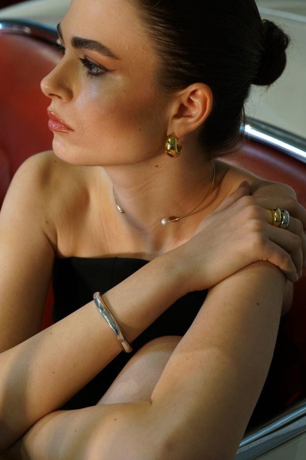 Linya Jewellery-Delya İnci Choker-Kolye-1-milagron.live