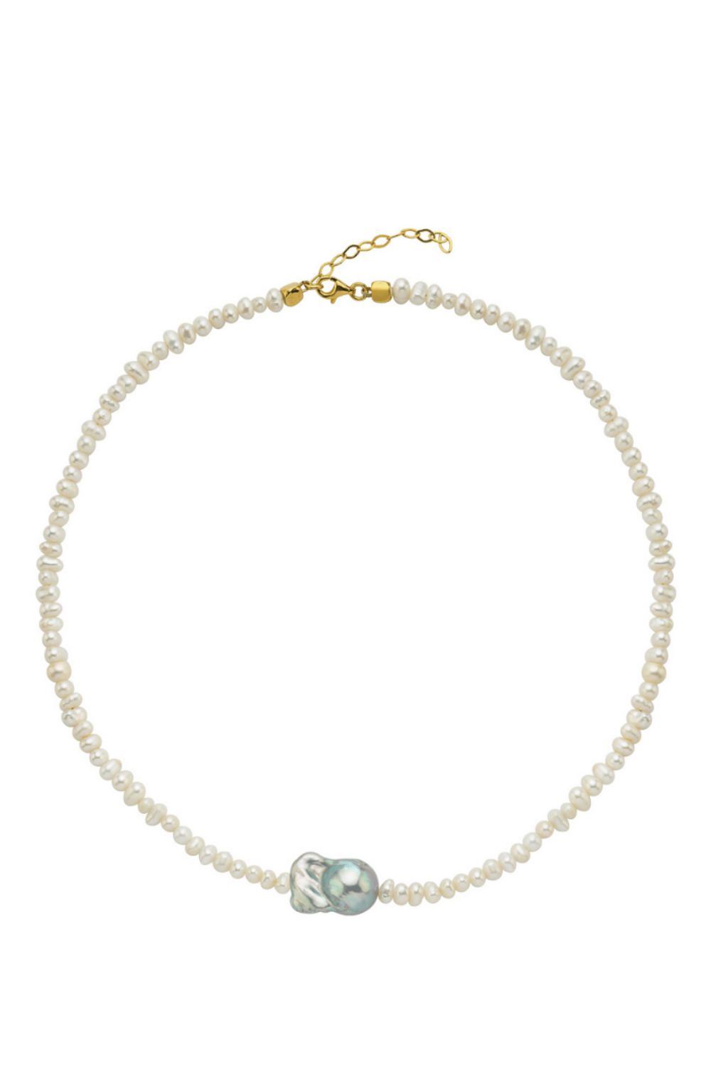 Linya Jewellery-İnka Gri Barok İncili Kolye-Kolye-1-milagron.live