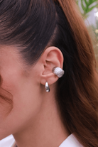 Linya Jewellery-Morf Mini Halka Küpe Gümüş-Küpe-2-milagron.live