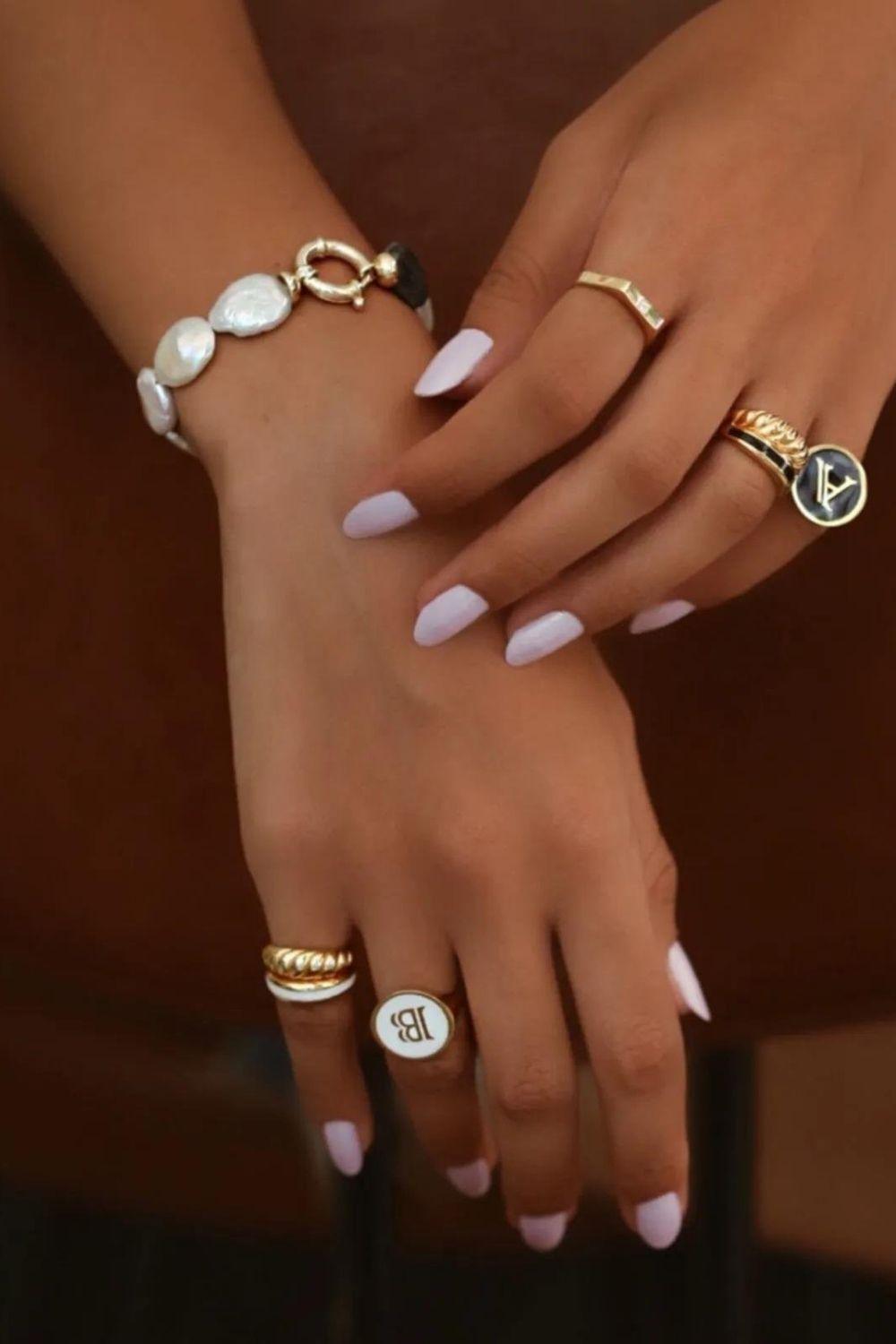 Linya Jewellery-Rosa Beyaz Mineli Yüzük Gold-Yüzük-2-milagron.live