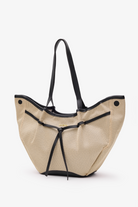 Loventa-Large Tote Bag Bej & Siyah Niesha Allure-Omuz Çantası-4-milagron.live