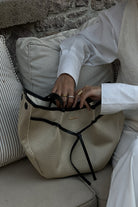 Loventa-Large Tote Bag Bej & Siyah Niesha Allure-Omuz Çantası-6-milagron.live