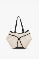 Loventa-Large Tote Bag Bej & Siyah Niesha-Omuz Çantası-5-milagron.live