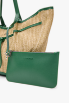 Loventa-Large Tote Bag Hasır & Yeşil Niesha Allure Mer-Omuz Çantası-4-milagron.live