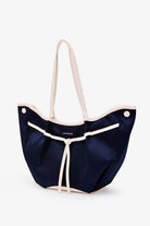 Loventa-Large Tote Bag Lacivert & Bej Niesha Allure-Omuz Çantası-3-milagron.live