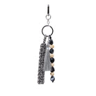 Maison Sacrée-Bien Vivre Black & Beige Bag Charm-Çanta Aksesuarları-1-milagron.live