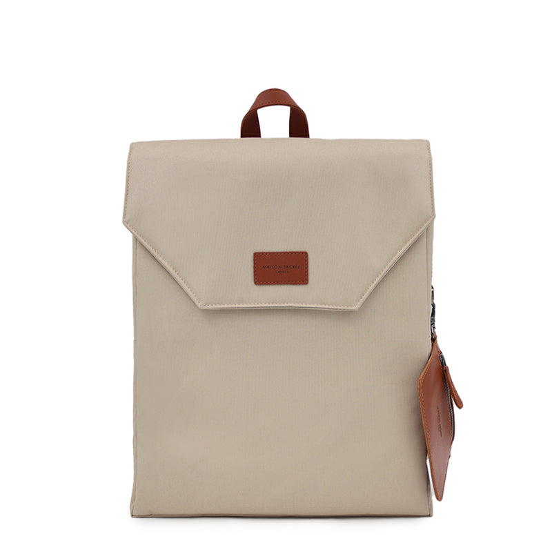 Maison Sacrée-Ferrat Beige 15'' Backpack-Sırt Çantası-1-milagron.live