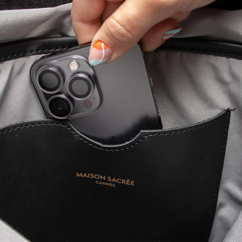 Maison Sacrée-Ferrat Black 15'' Backpack-Sırt Çantası-5-milagron.live
