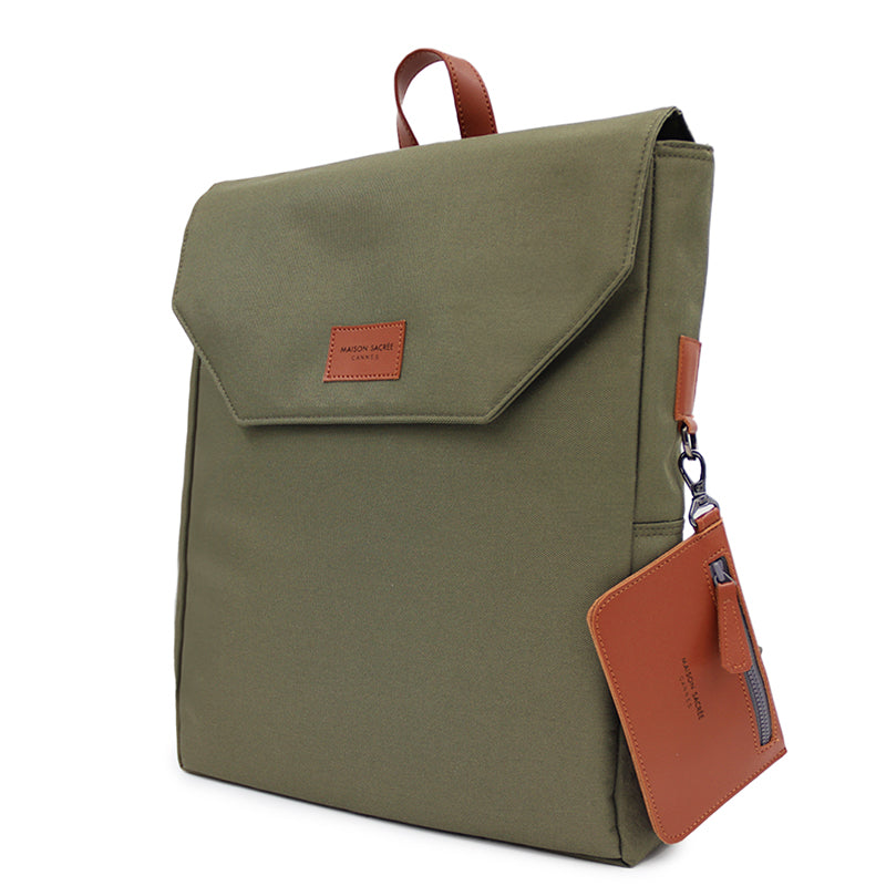 Maison Sacrée-Ferrat Khaki 13'' Backpack-Sırt Çantası-2-milagron.live