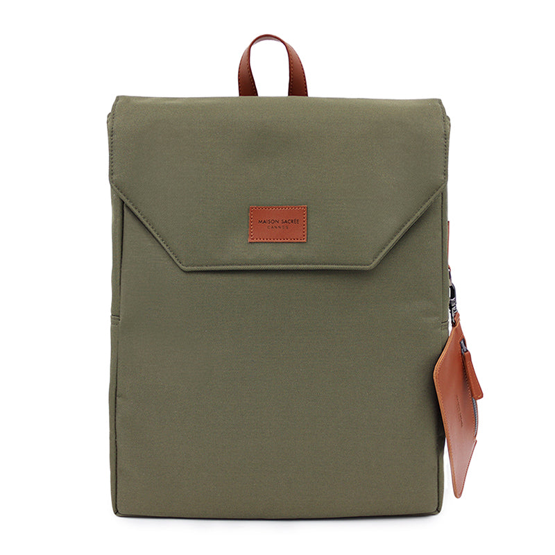 Maison Sacrée-Ferrat Khaki 17'' Backpack-Sırt Çantası-1-milagron.live