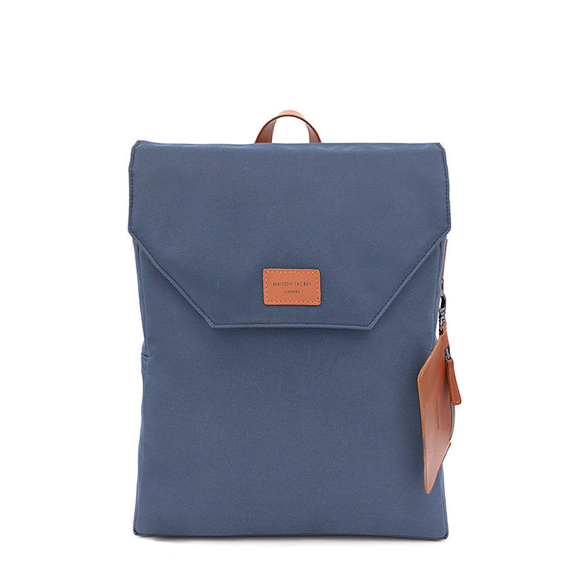 Maison Sacrée-Ferrat Navy Blue 15'' Backpack-Sırt Çantası-1-milagron.live
