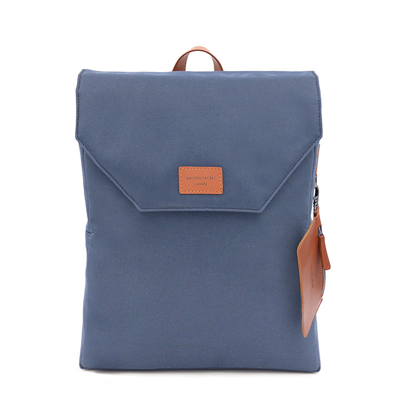 Maison Sacrée-Ferrat Navy Blue 17'' Backpack-Sırt Çantası-1-milagron.live