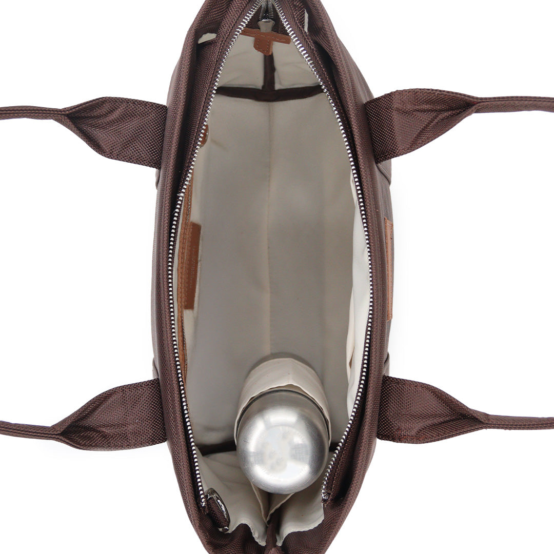 Maison Sacrée-Miramar Winter Brown Large Shoulder Bag-Miramar-3-milagron.live