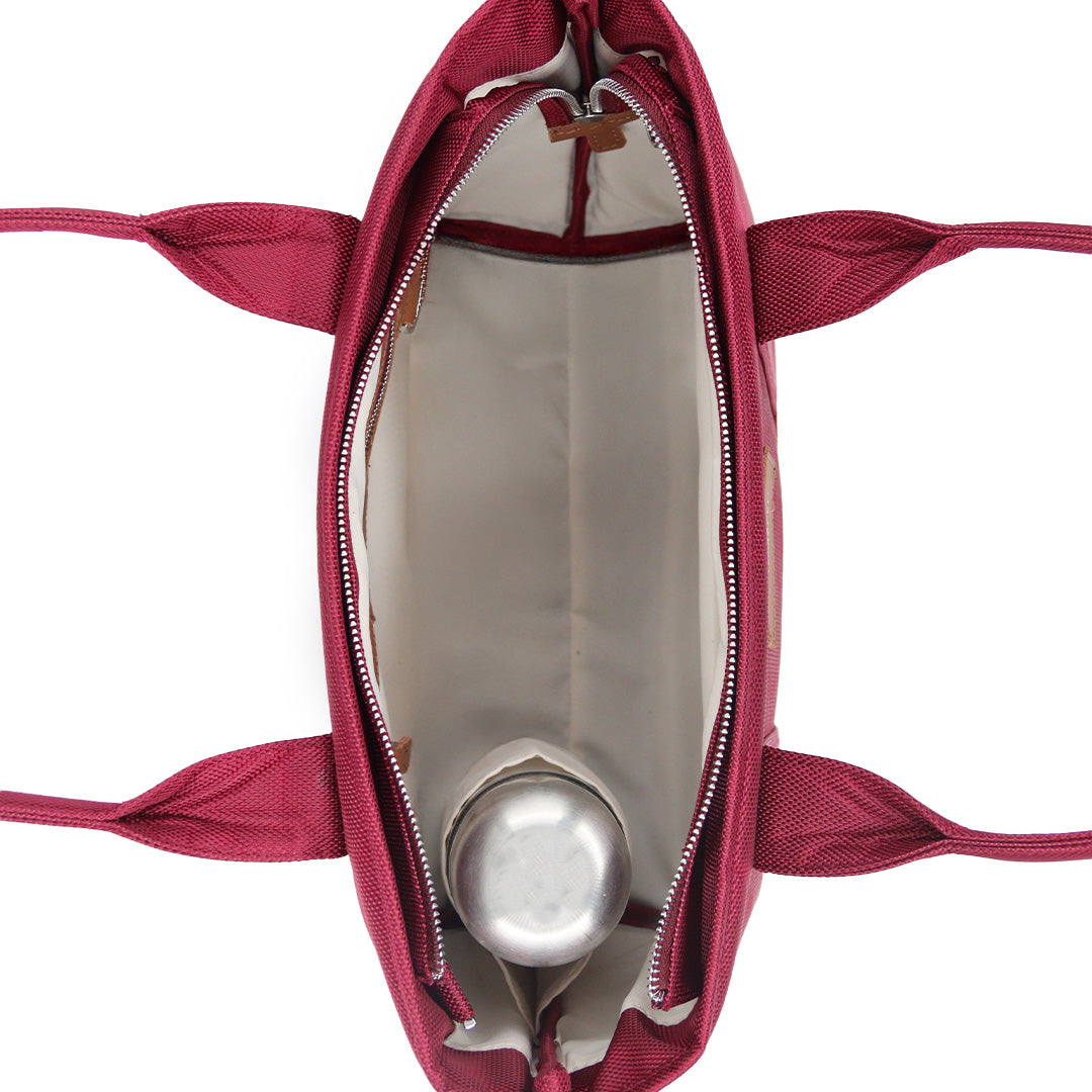 Maison Sacrée-Miramar Winter Burgundy Large Shoulder Bag-Miramar-3-milagron.live