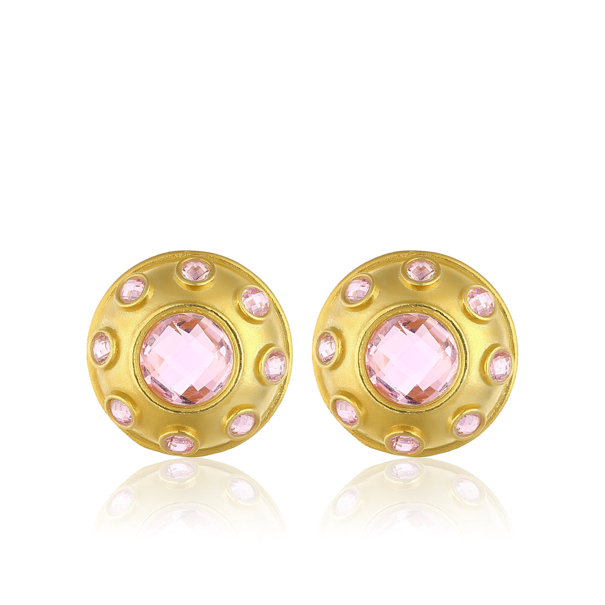 Maison Soula-Olympia Earrings Rose Pink-Earrings-1-milagron.live