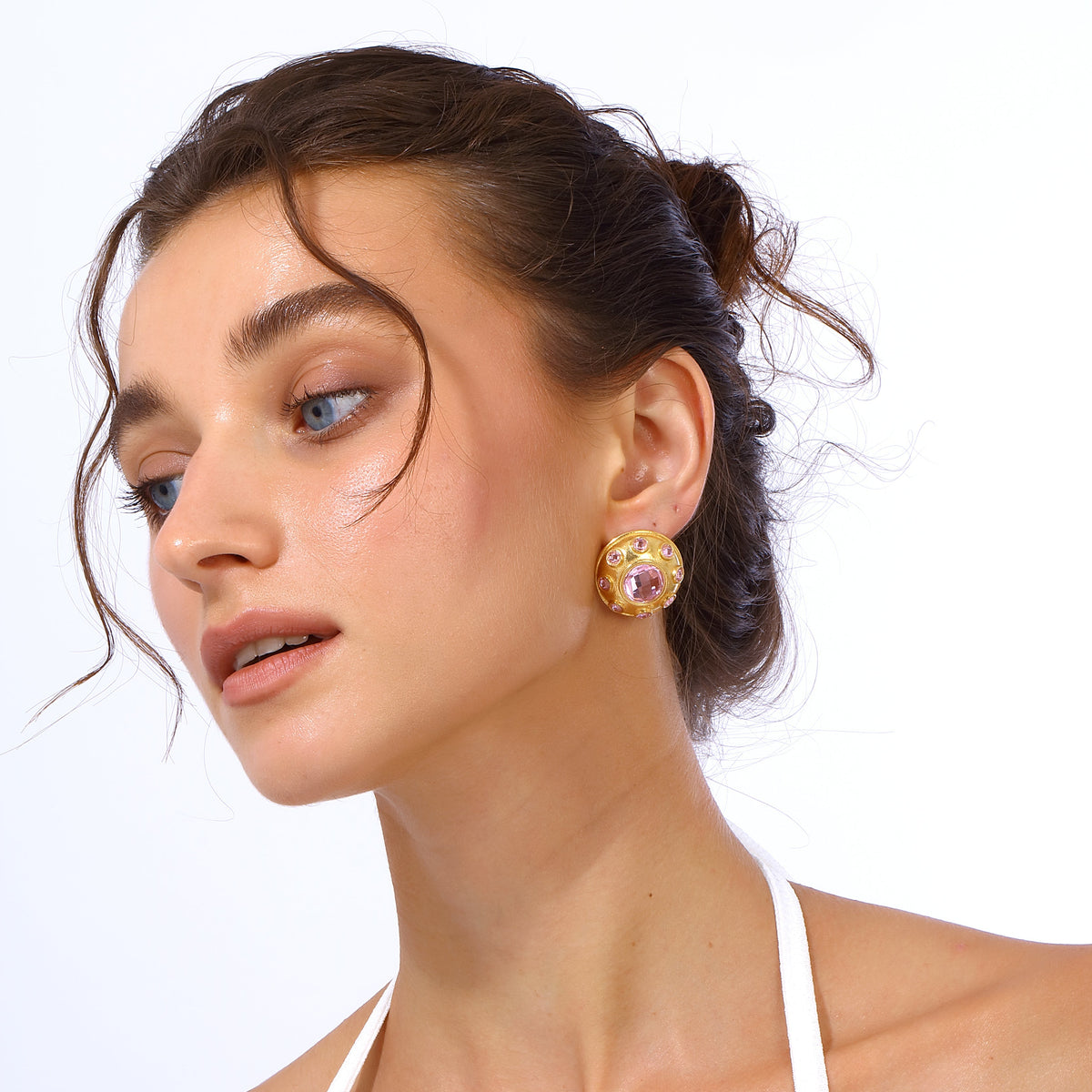 Maison Soula-Olympia Earrings Rose Pink-Earrings-2-milagron.live