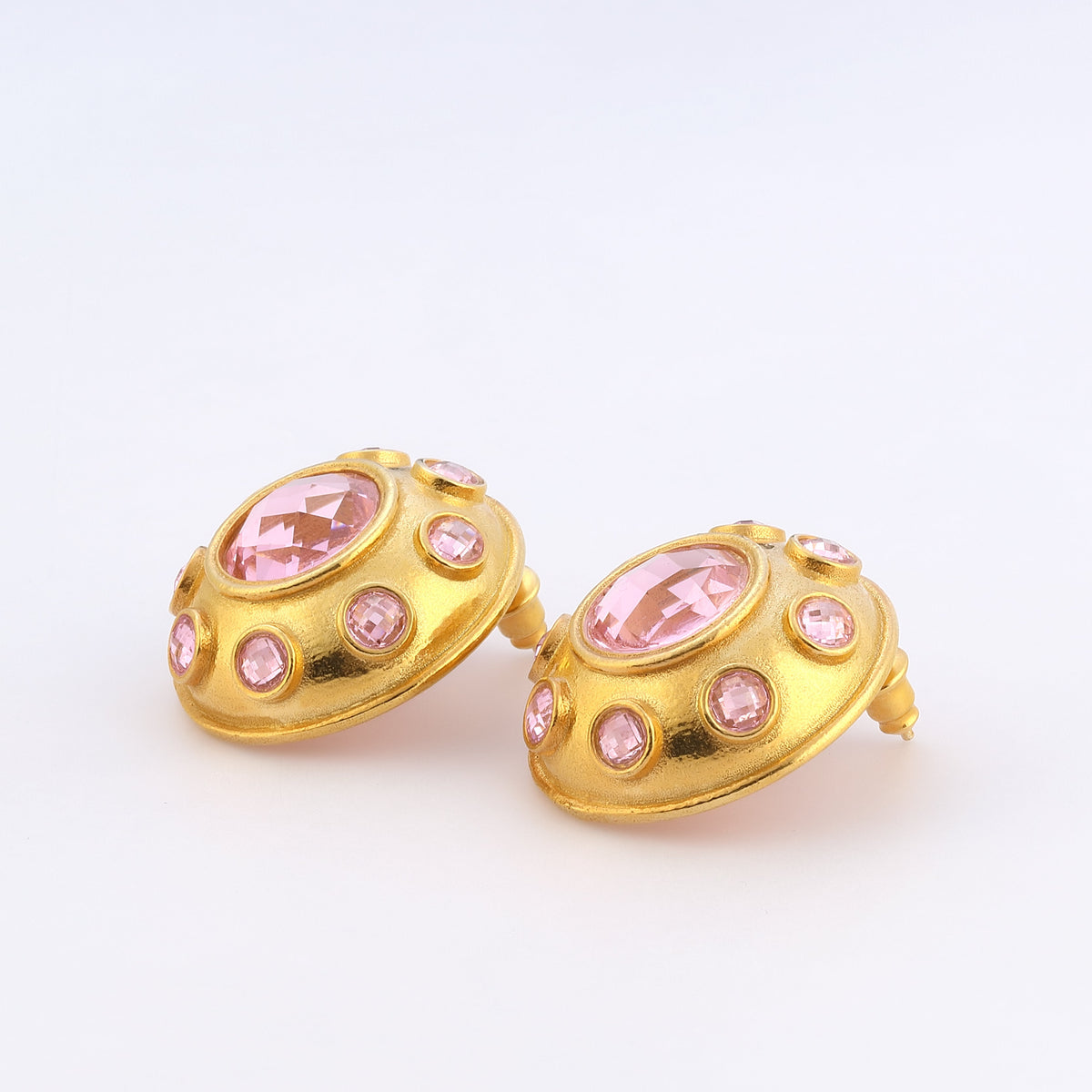 Maison Soula-Olympia Earrings Rose Pink-Earrings-5-milagron.live