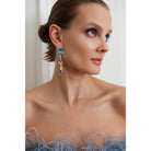 Maison Soula-Cher Drop Earrings Deep Blue-Earrings-2-milagron.live