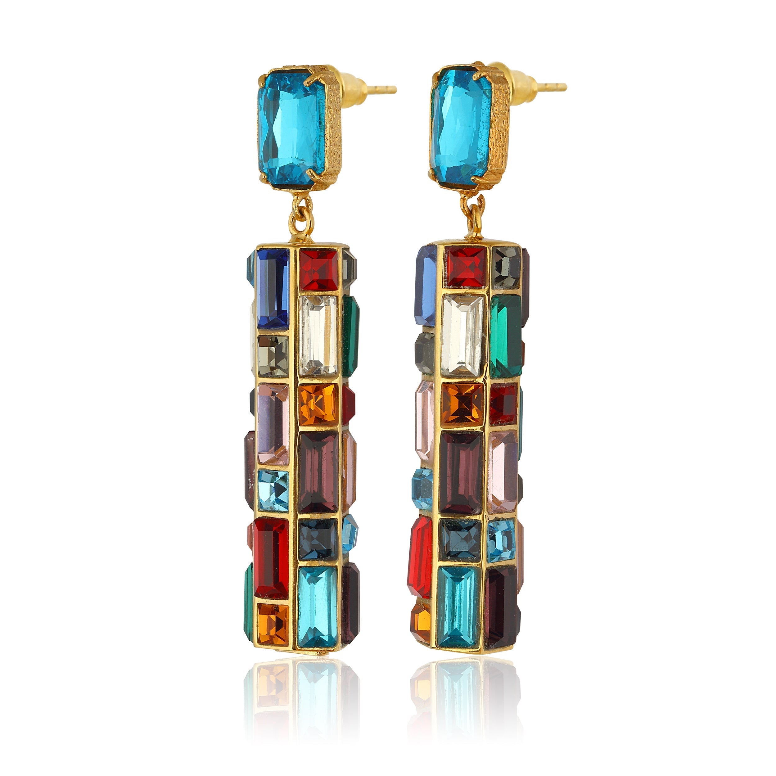 Maison Soula-Gloria Earrings Deep Blue-Earrings-3-milagron.live