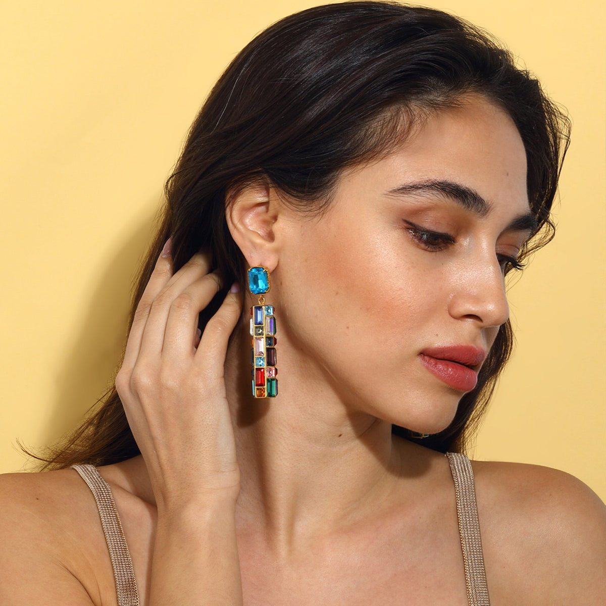 Maison Soula-Gloria Earrings Deep Blue-Earrings-4-milagron.live