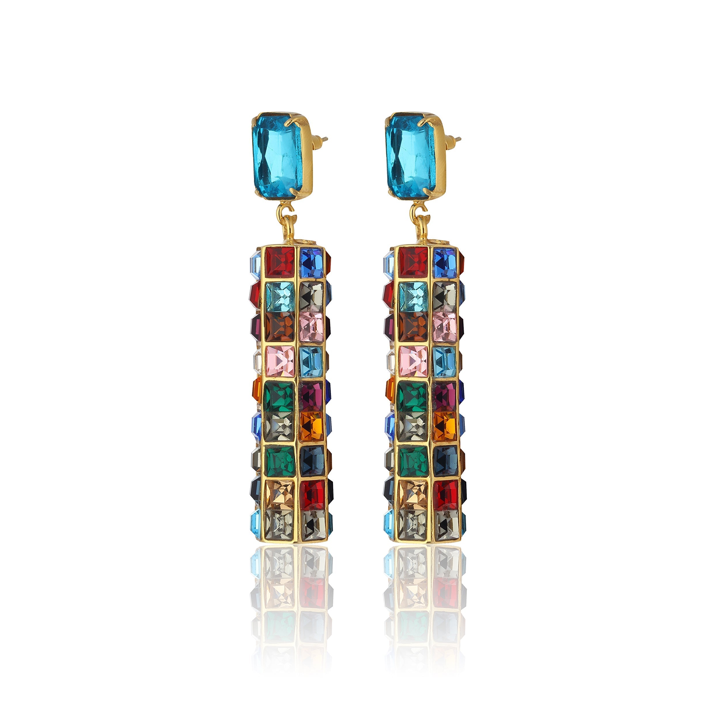 Maison Soula-Hypnos Drop Earrings Deep Blue-Earrings-3-milagron.live