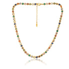 Maison Soula-Many Tiny Hearts Tennis Necklace Multicolor-Necklace-1-milagron.live