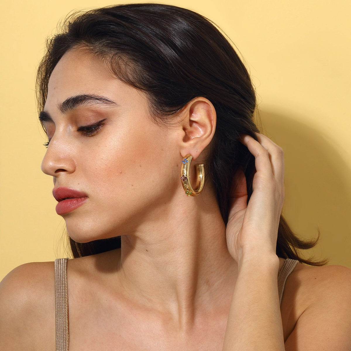 Maison Soula-Yeona Hoop Earrings-Earrings-4-milagron.live