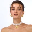 Maison Soula-Seashell Pearl Choker-Necklace-2-milagron.live