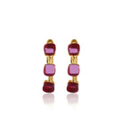Maison Soula-Siena Hoop Earrings Ruby Pink-Earrings-3-milagron.live