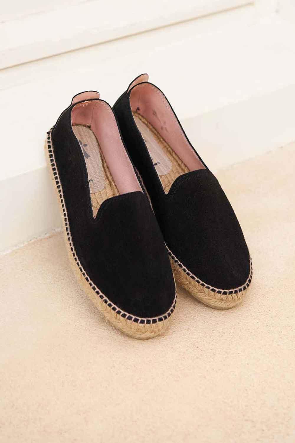 Manebi-Hamptons Espadrilles Black-Espadril-2-milagron.live
