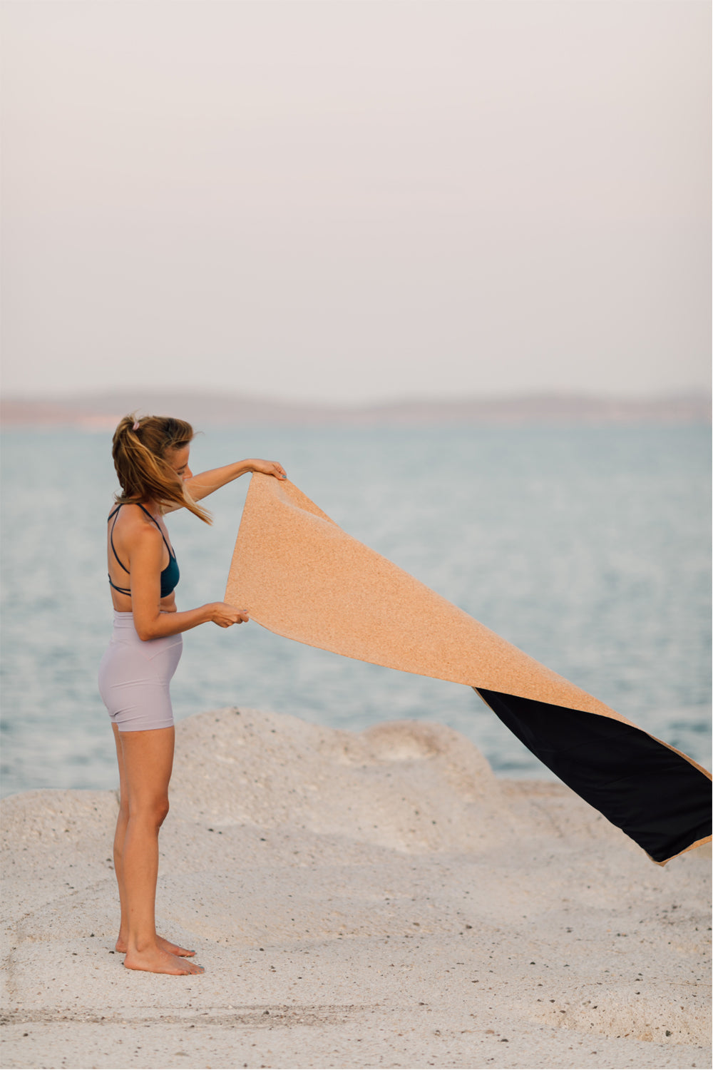 Margami-Doğal & Kaydirmaz Katlanabi̇li̇r Mantar Yoga Mat Örtüsü-Yoga Matı-5-milagron.live