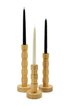 Massello Design-Trio 3'lü Ahşap Şamdan & T-light Mumluk-Mumluk & Şamdan-1-milagron.live