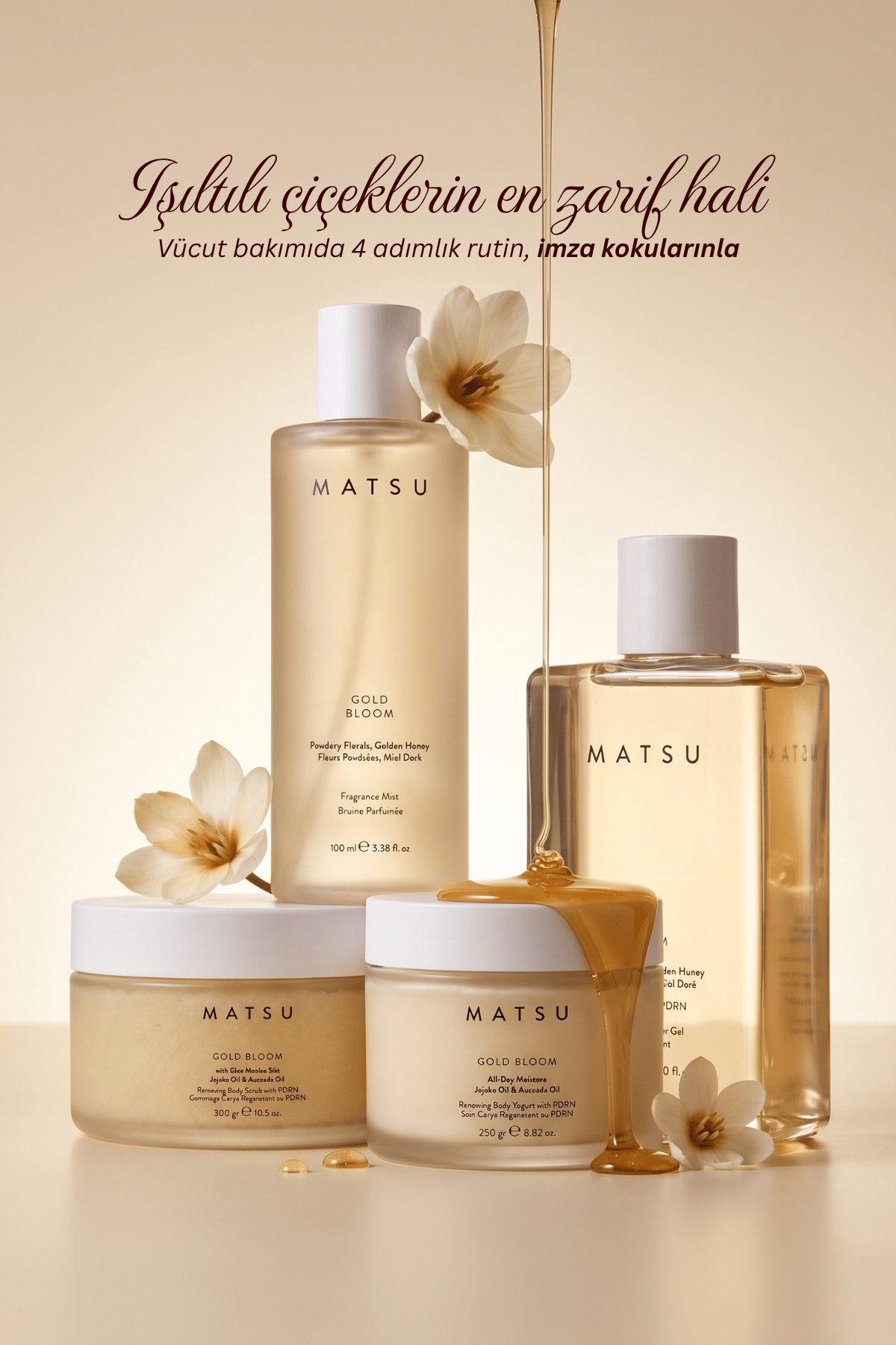 Gold Bloom Çiçeksi Aromatik Pdrn Duş Jeli