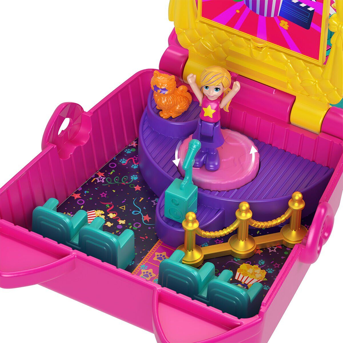 Jfv01 Polly Pocket Kedicik Sineması Mini Oyun Seti