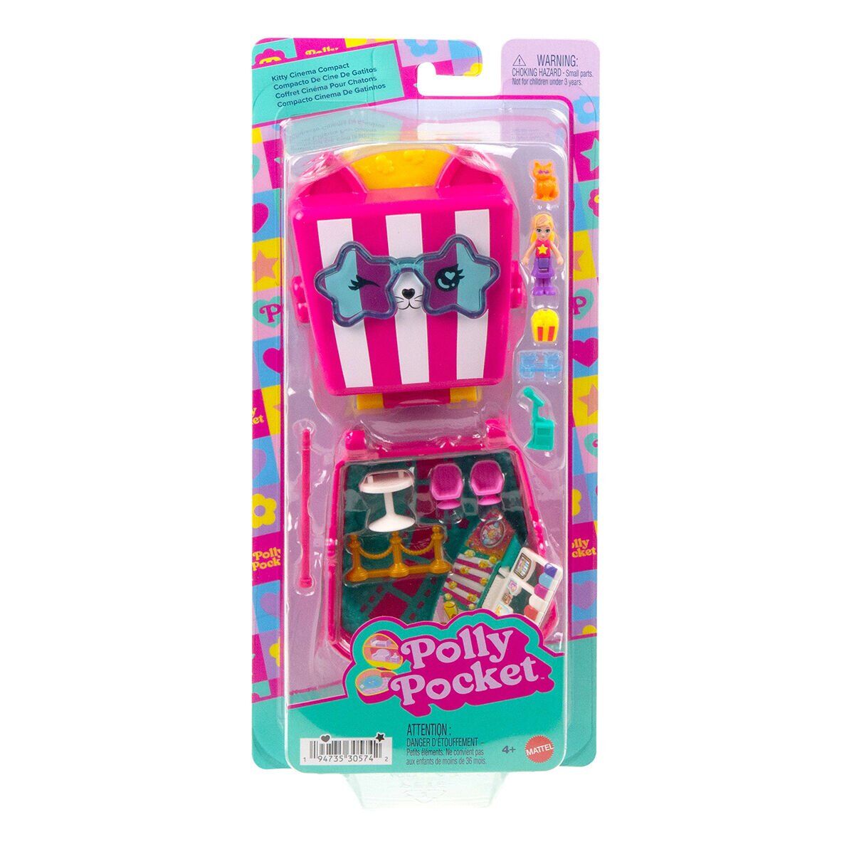 Jfv01 Polly Pocket Kedicik Sineması Mini Oyun Seti