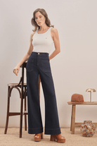 Mavlo-70s Chic Yüksek Bel Bootcut Jeans-Kot Pantolon-1-milagron.live