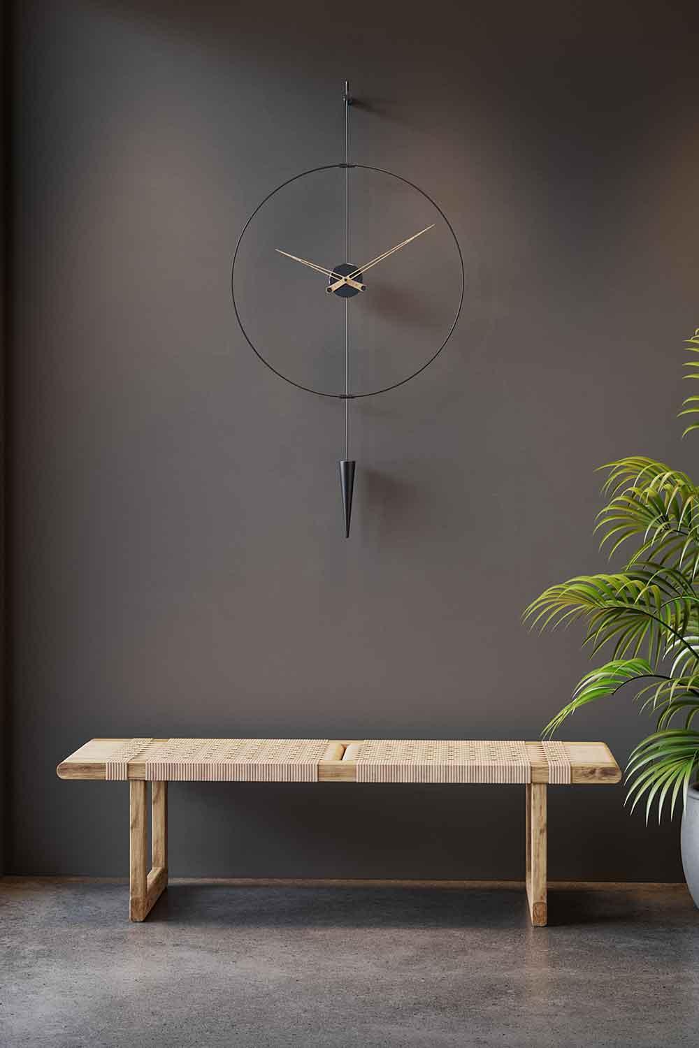 Mclocks-Pendulumplus 60 siyah Dekoratif duvar saati-Duvar Saati-1-milagron.live