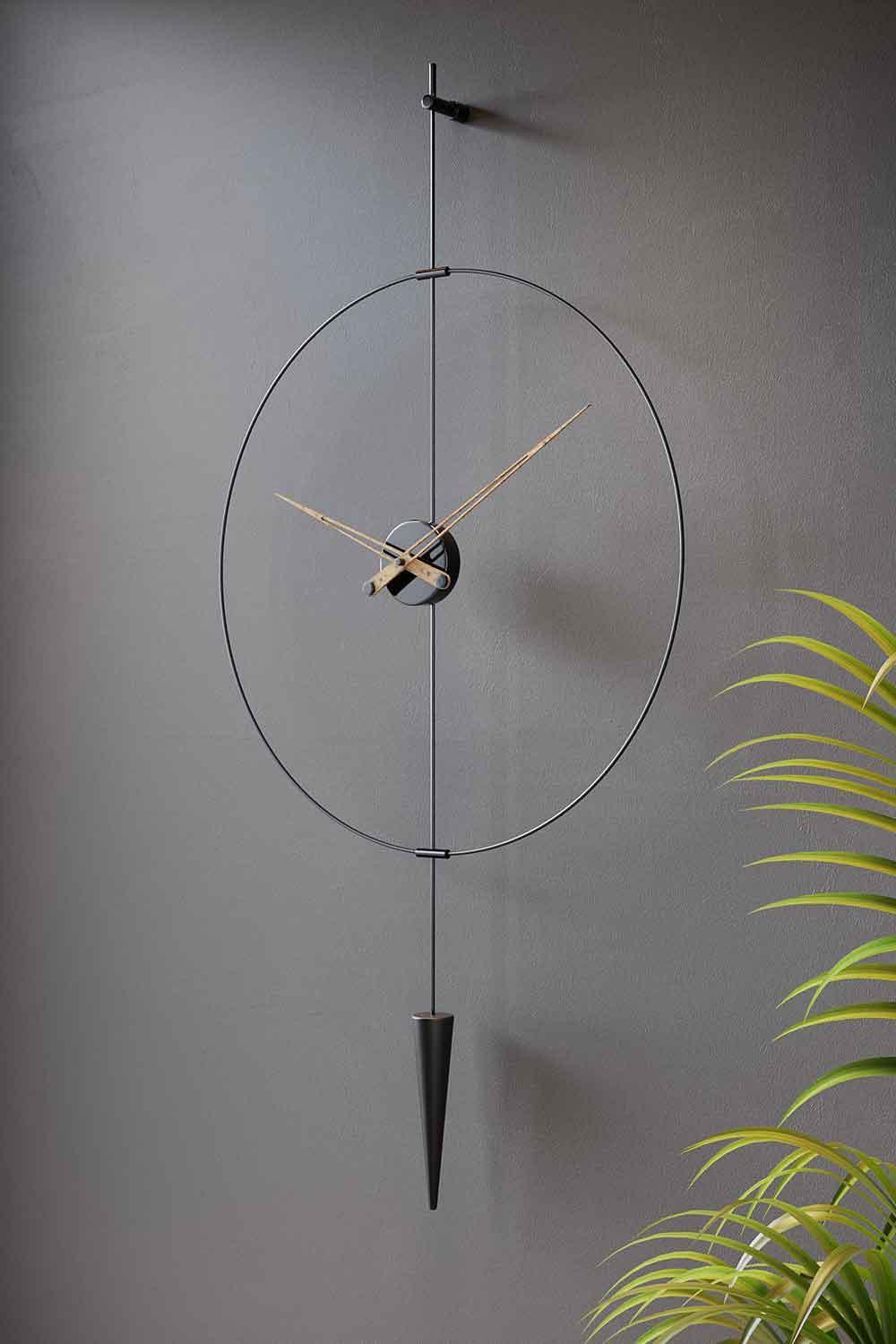 Mclocks-Pendulumplus 60 siyah Dekoratif duvar saati-Duvar Saati-2-milagron.live