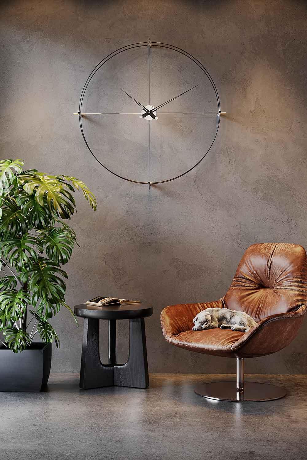Mclocks-Timeless 90 silver Dekoratif duvar saati-Duvar Saati-1-milagron.live