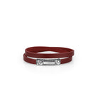 Melon Silver Cord Leather Bordo 925 Ayar Gümüş Bileklik