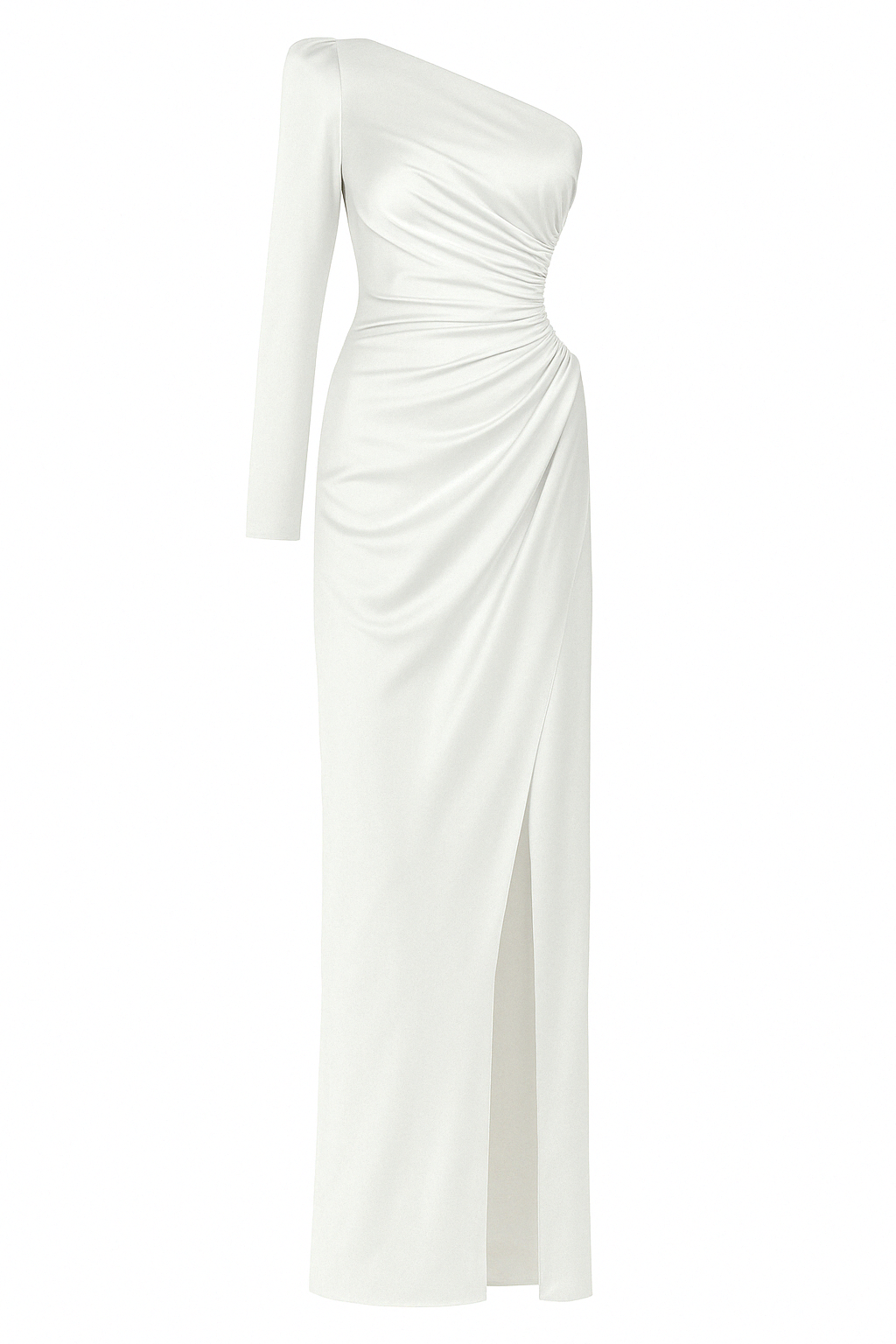 Mers Silk-Roxane Dress White-1-milagron.live