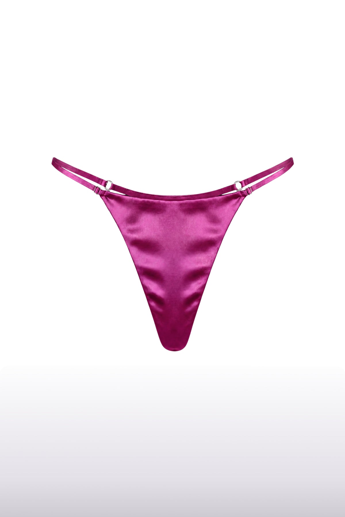 Triangle Silk Thong Fuschia - 0