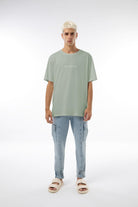 Midground-Basic T-shirt - Silver Green-T-Shirts-1-milagron.live