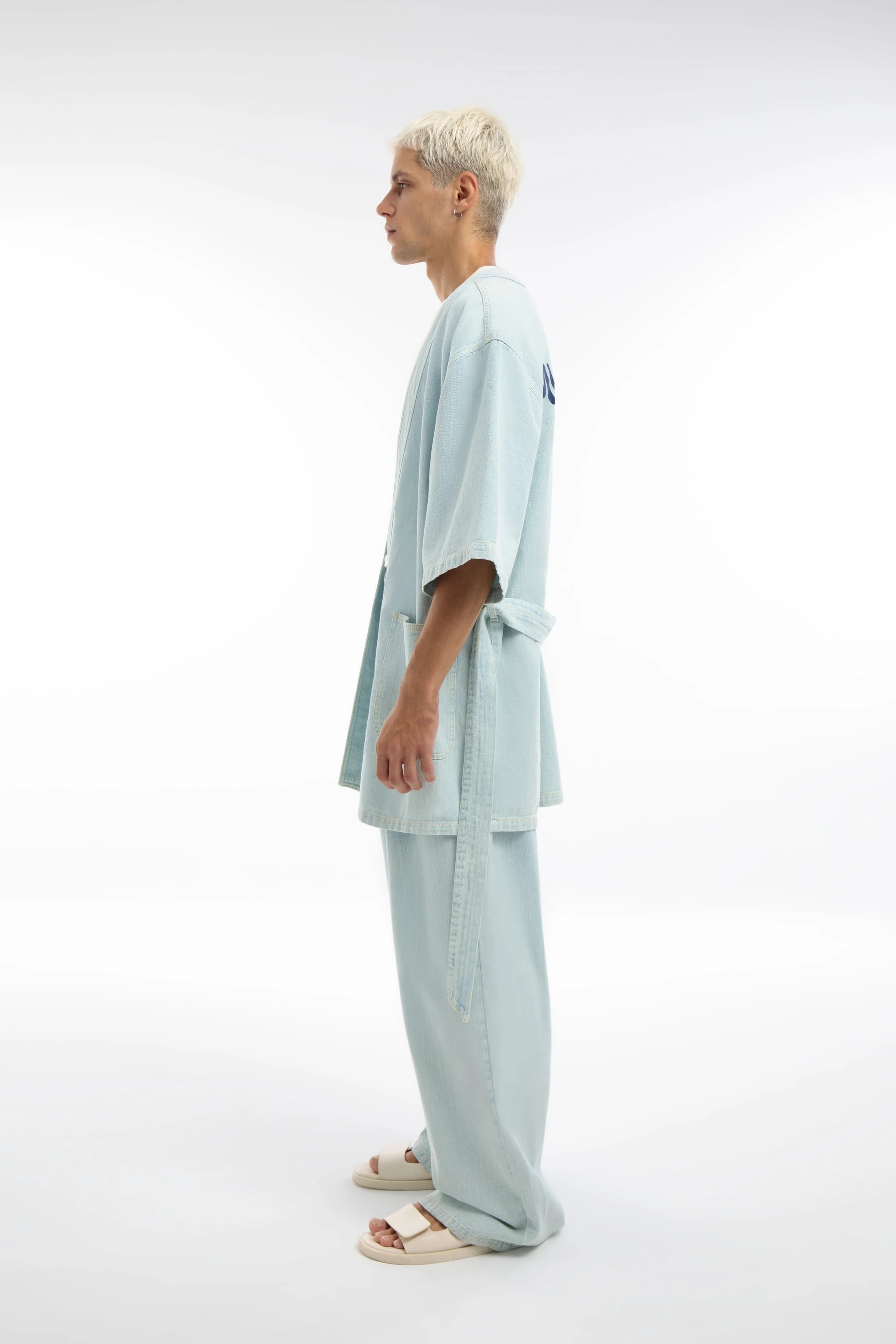 Midground-Baskılı Unisex Denim Kimono-Kimono-4-milagron.live
