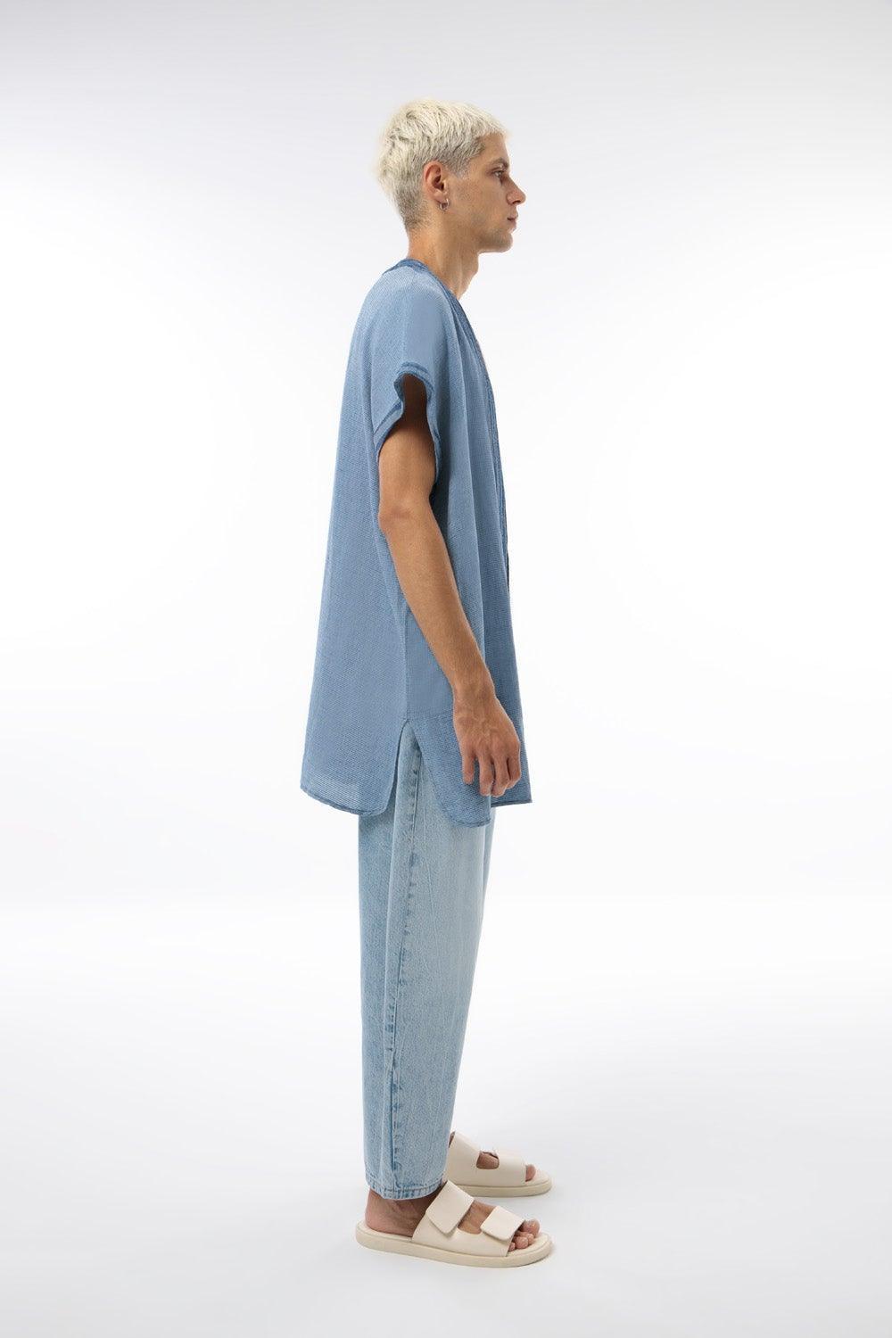 Midground-Unisex Denim Kimono-Kimono-2-milagron.live