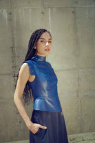 Mirimalist-Concrete Navy Midi Dress-Elbise-4-milagron.live