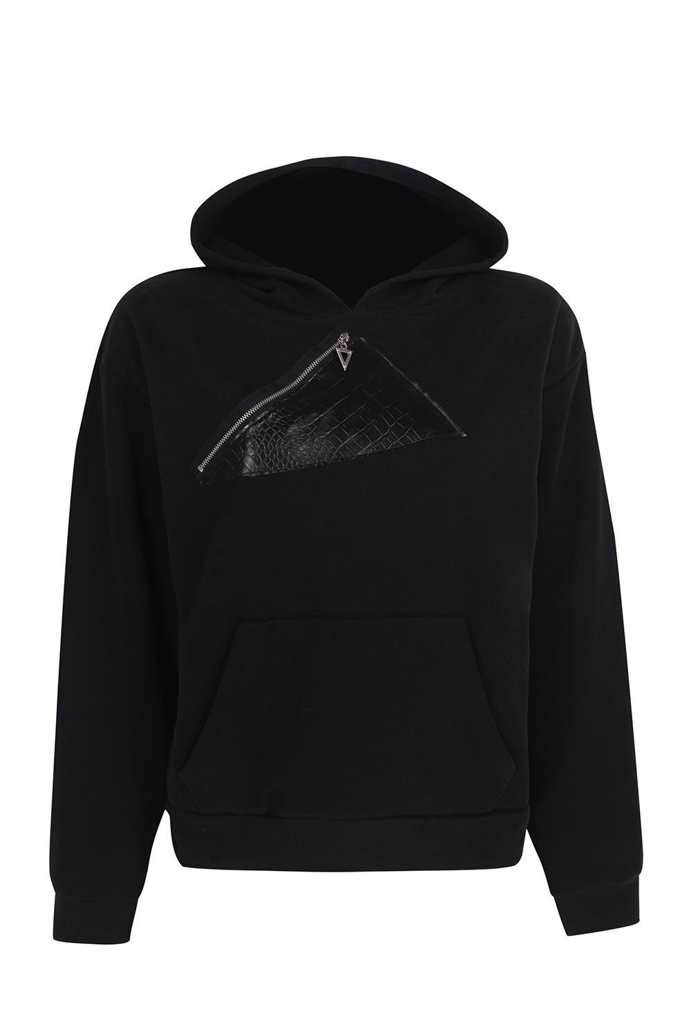 Mirimalist-Piton Black Sweatshirt-Sweatshirts & Hoodies-1-milagron.live