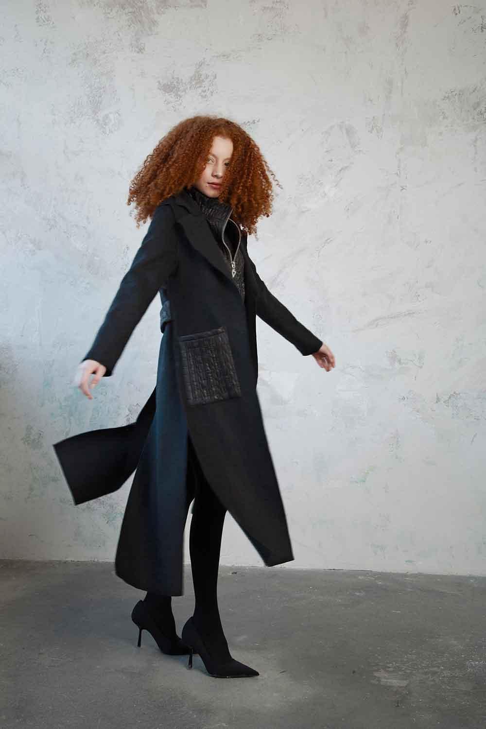 Mirimalist-Slit Wool Coat-Kaban-4-milagron.live