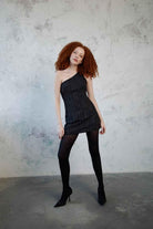 Mirimalist-Vega Tweed Mini Dress-Elbise-2-milagron.live