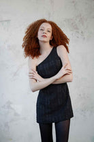 Mirimalist-Vega Tweed Mini Dress-Elbise-4-milagron.live